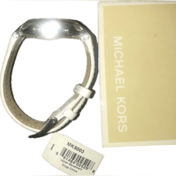 Michael Kors MK5003 Multi-face Unisex Alligator Print Band Silver Analog Watch - Picture 4 of 7